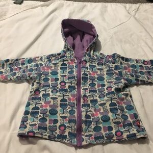 Zutano hoodie lavender and tulip print