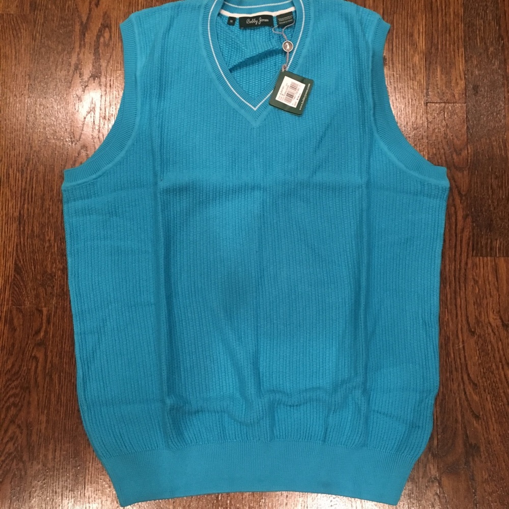 ✨NEW✨Turquoise Bobby Jones V-neck Sweater