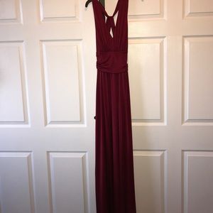 Express Sleek Silk Red Dress Size Medium