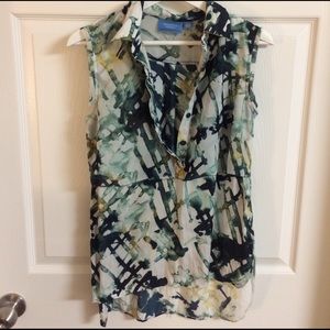 SIMPLY VERA Sleeveless Button Up