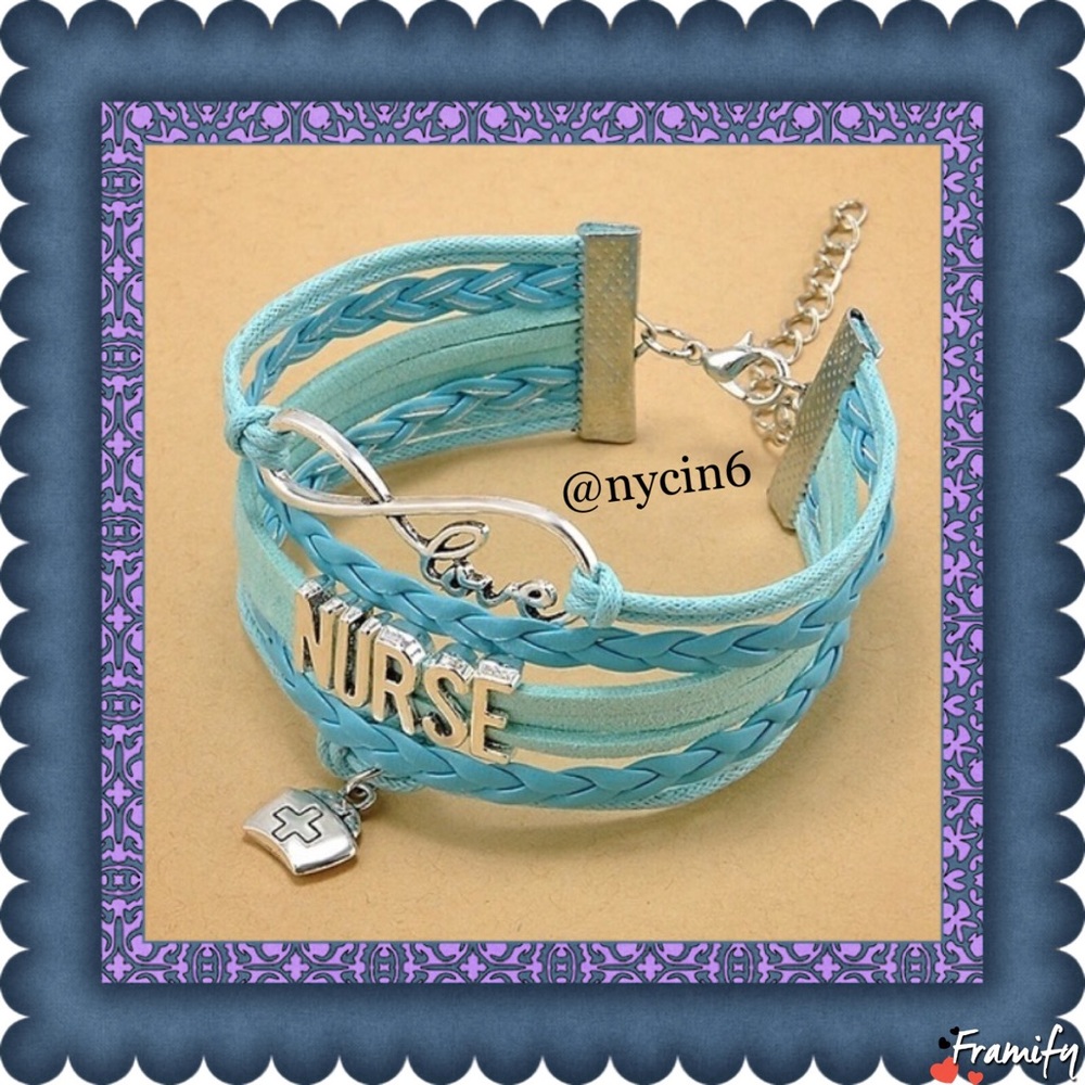 Nurse Multilayered Love, Infinity Charm Bracelet