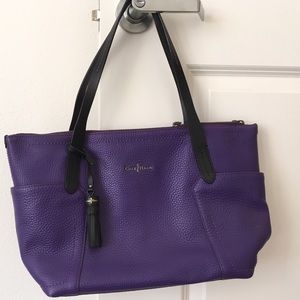 Purple and black Cole Haan purse