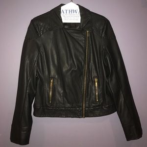 Black leather jacket
