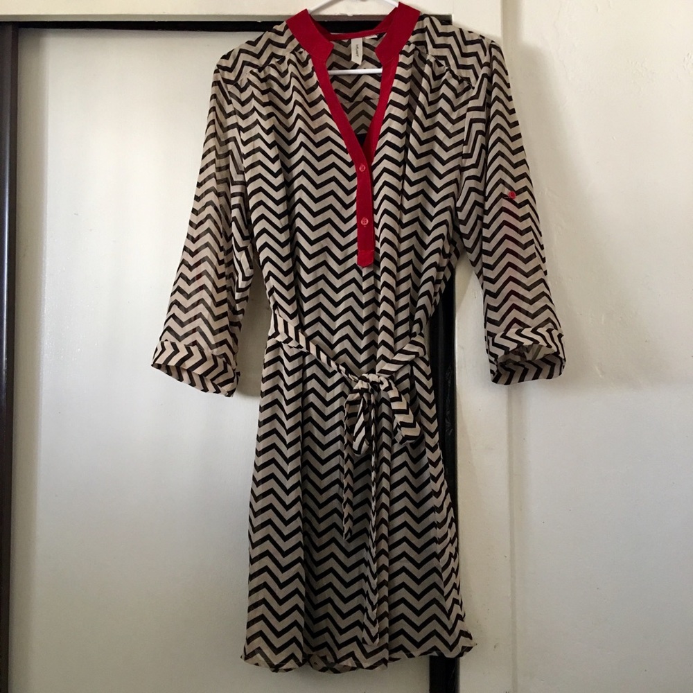 EUC chiffon shirt dress