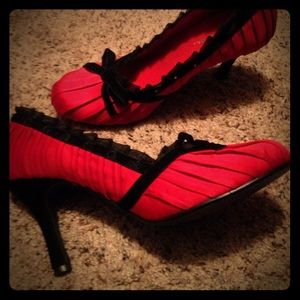 Red and black heels, great for nights out