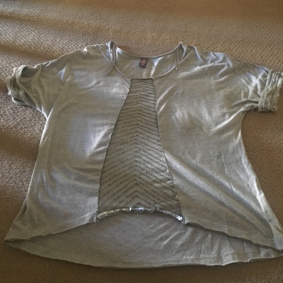 Grey free people t-shirt - Picture 1 of 4