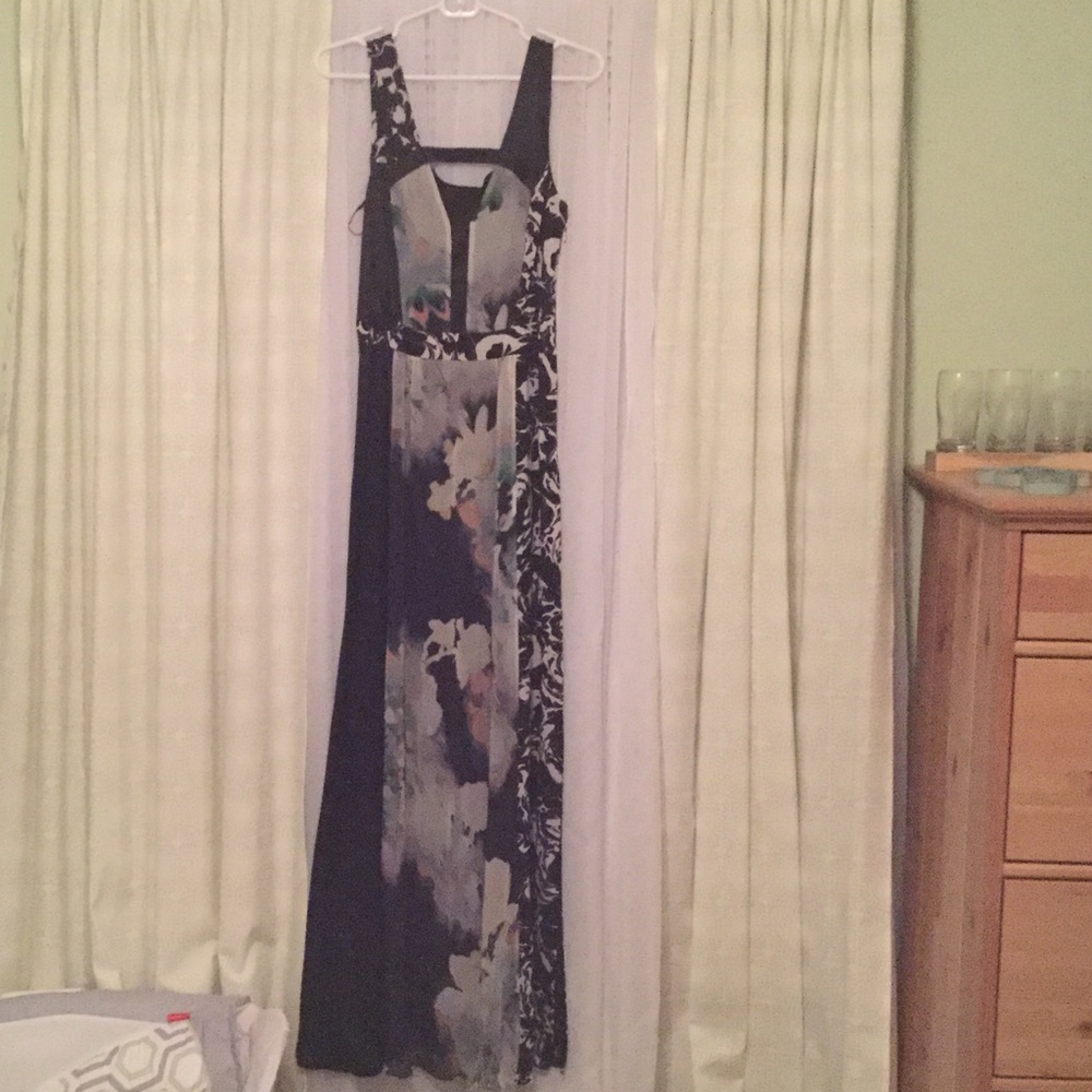 NWOT Anthropology winter floral long dress