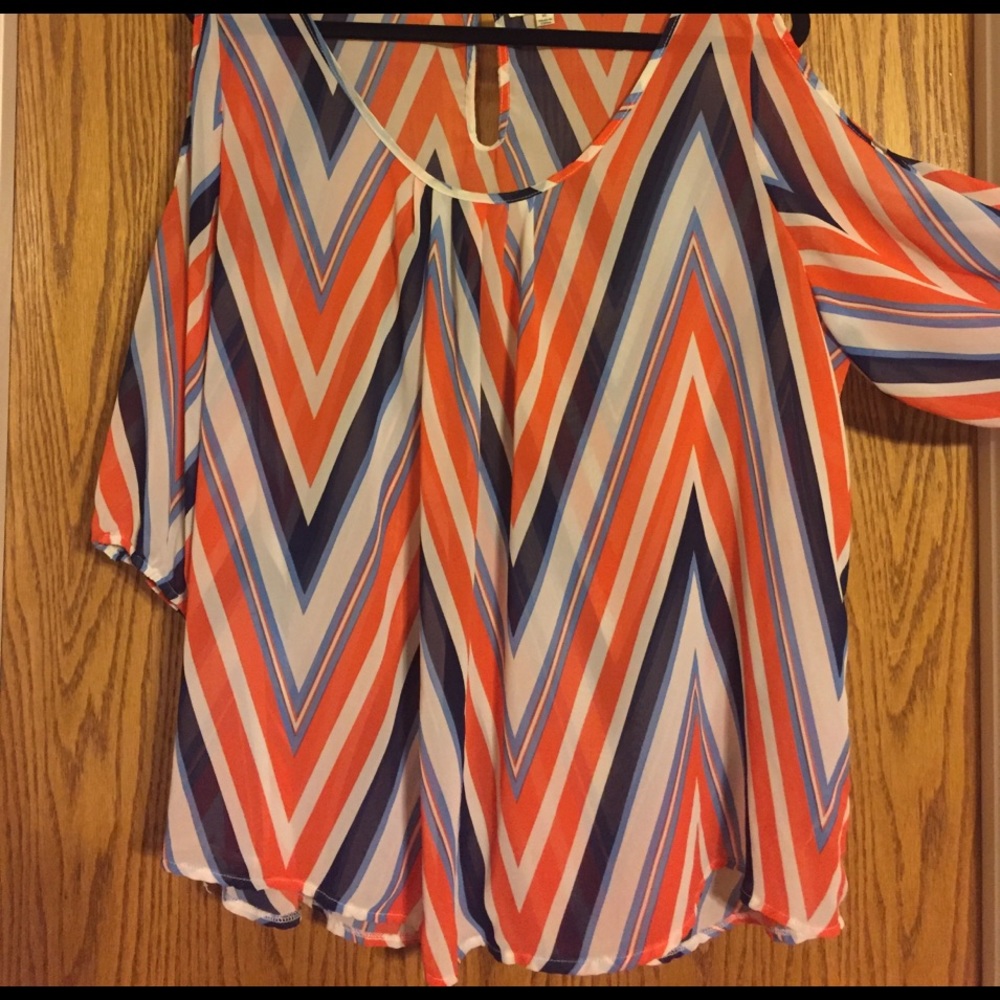 Striped Sheer Blouse
