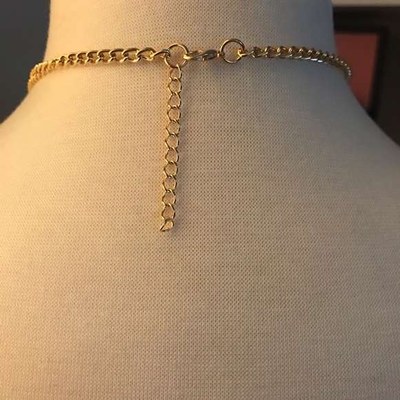 Blue Gem and Clear Crystal "Lucy" Necklace - Picture 3 of 5