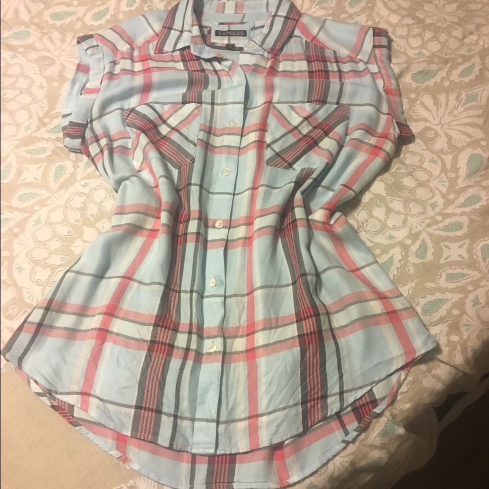 ♠️Express plaid loose blouse