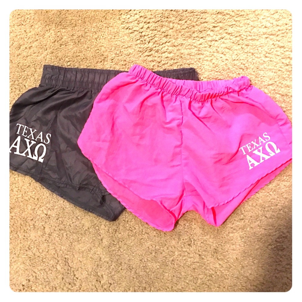 Two Texas Alpha Chi Omega shorts