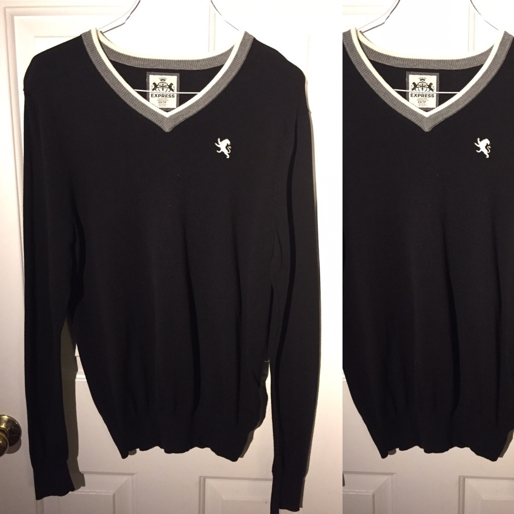 Black V-neck Sweater