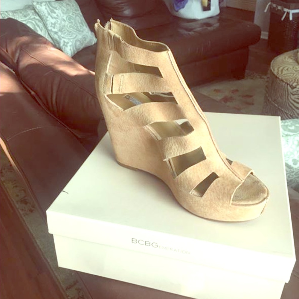 BCBG wedges never worn in the box!
