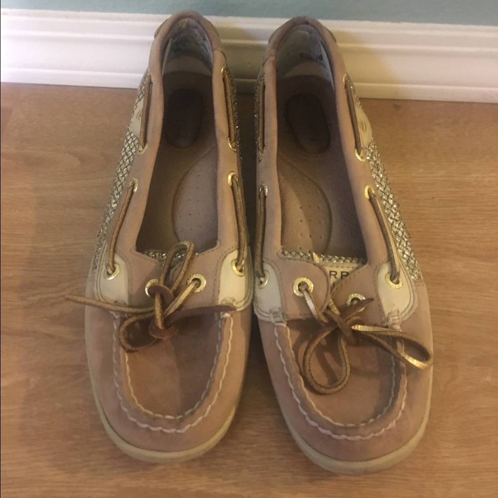 Sperry boat shoes with sparkle detail