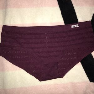 VS PINK Maroon Extra Low Rise Hipster Panties