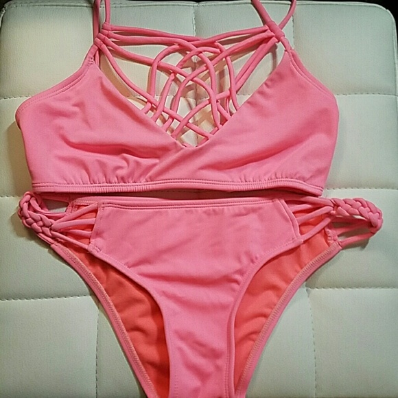 LA Hearts Other - S LA Hearts Bikini strappy and braided coral color