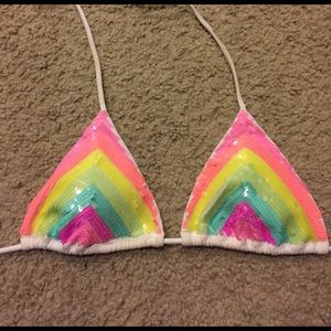 Neon sequin VS bikini top