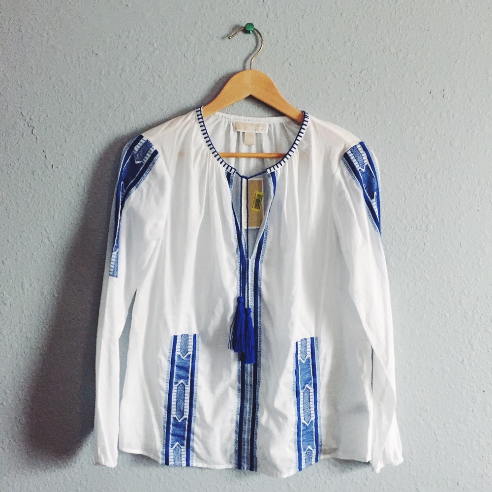 Michael Kors Boho Embroidered top