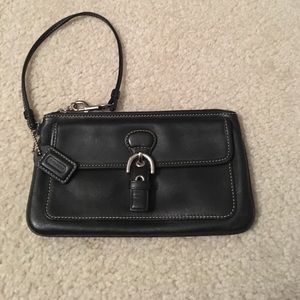 Coach leather wristlet