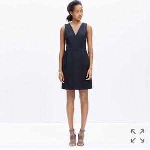 Madewell NWT leather-inset ponte dress, Size 2
