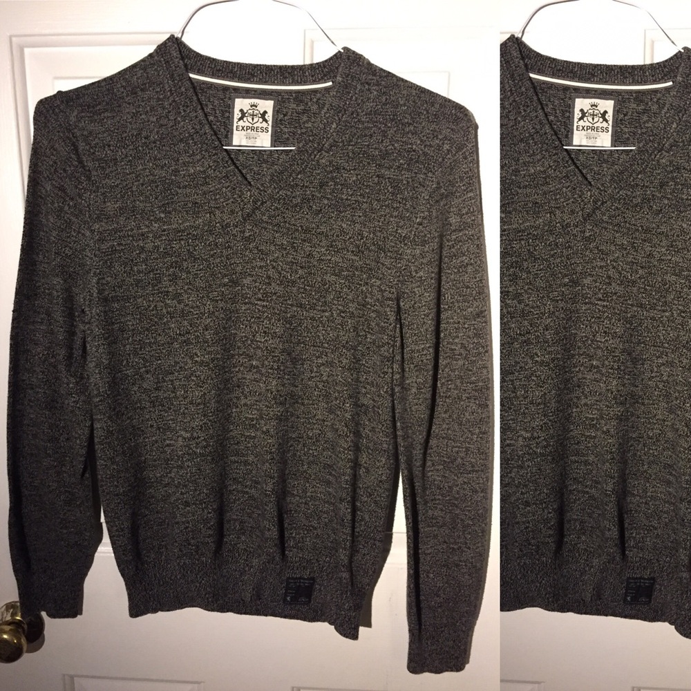 Dark Grey V-neck Sweater