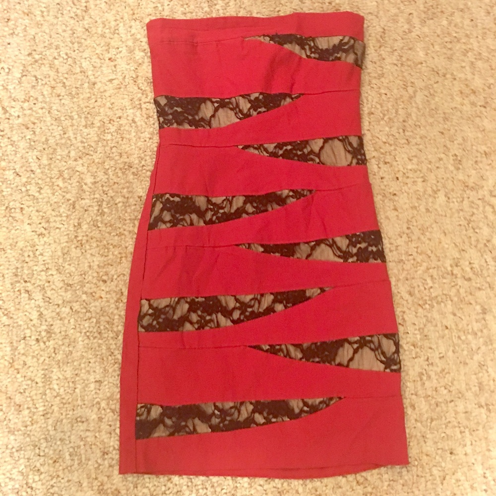 Strapless minidress