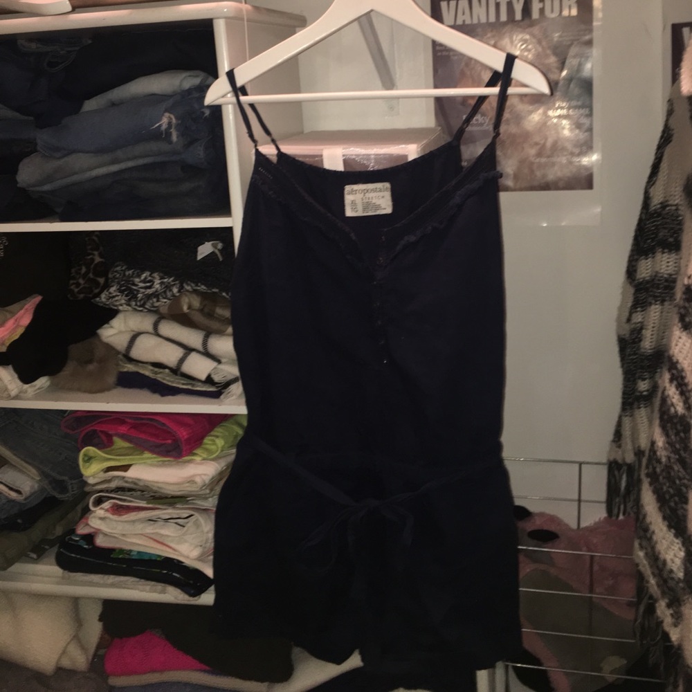 Aeropostale Navy Blue Stretch Romper
