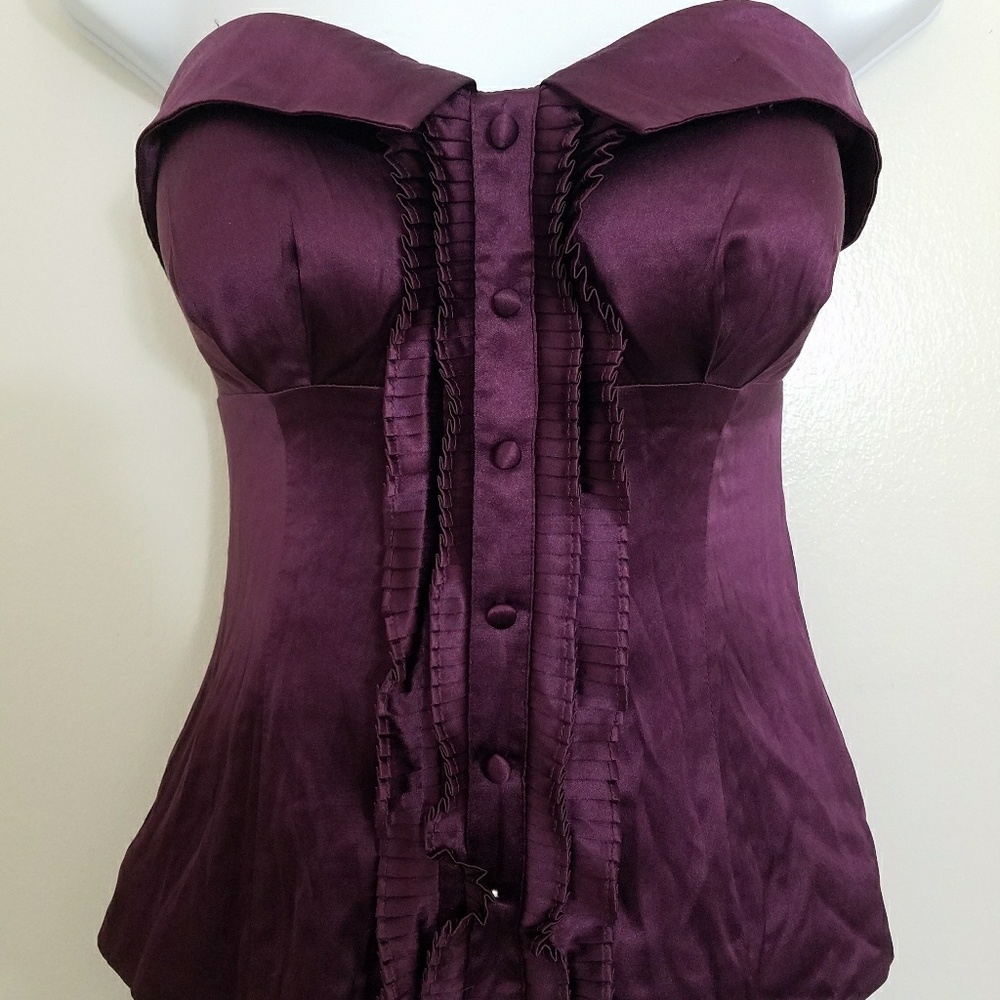 Arden B Purple Silk Corset XS