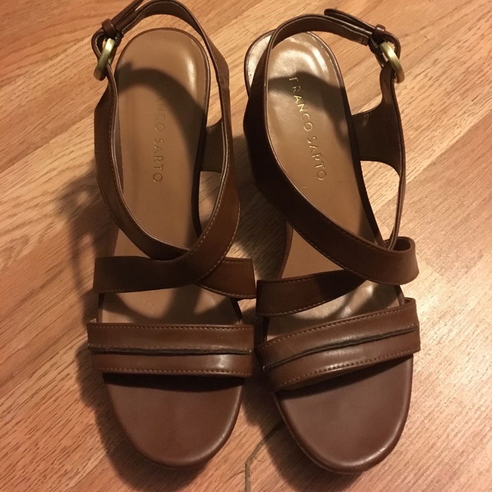 Franco Sarto brown wedges