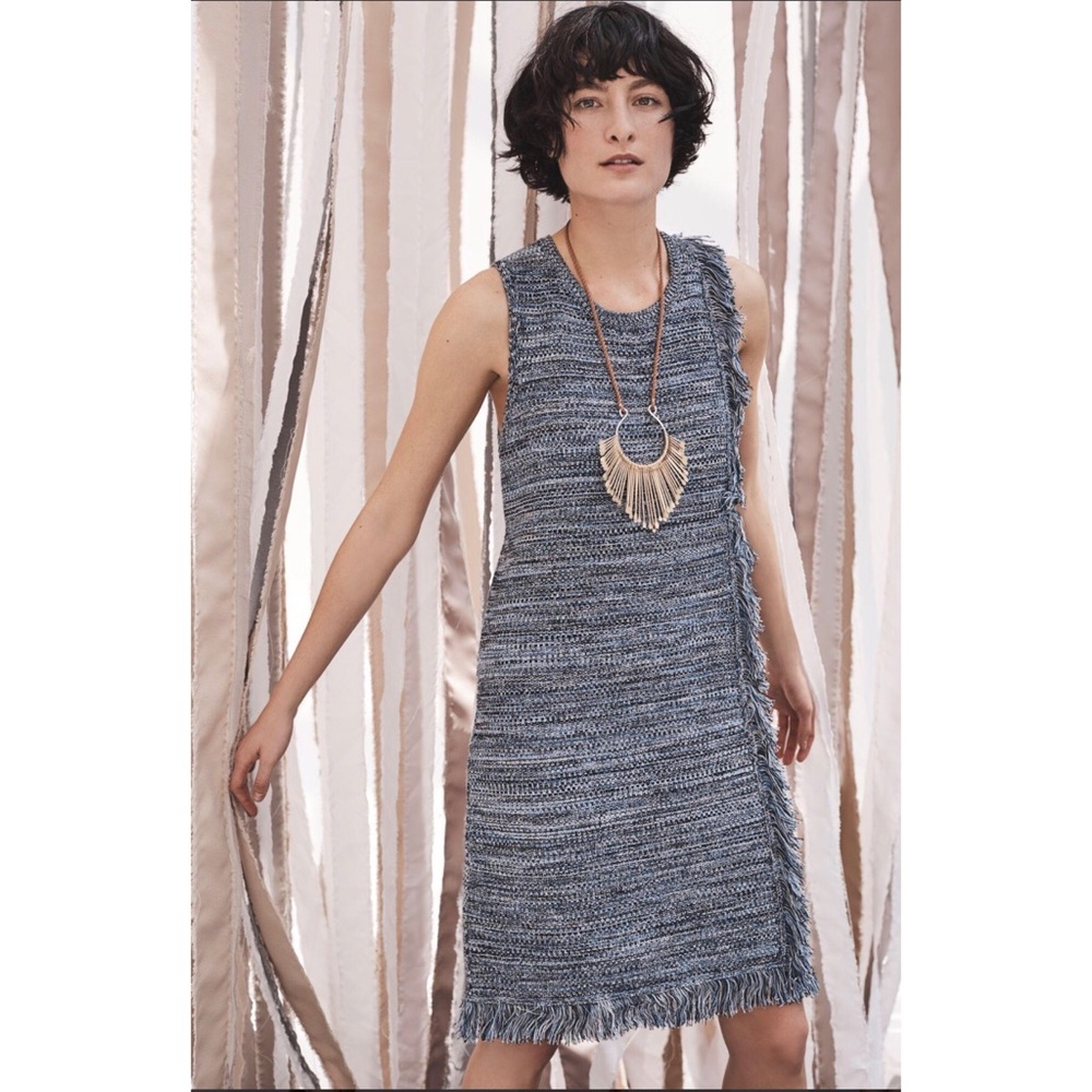 NWT Anthropologie Fringed Sweater Dress