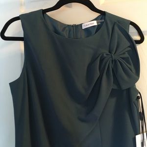 calvin klein sheath dress with bow