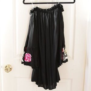 Nasty Gal off the shoulder bell sleeve dress