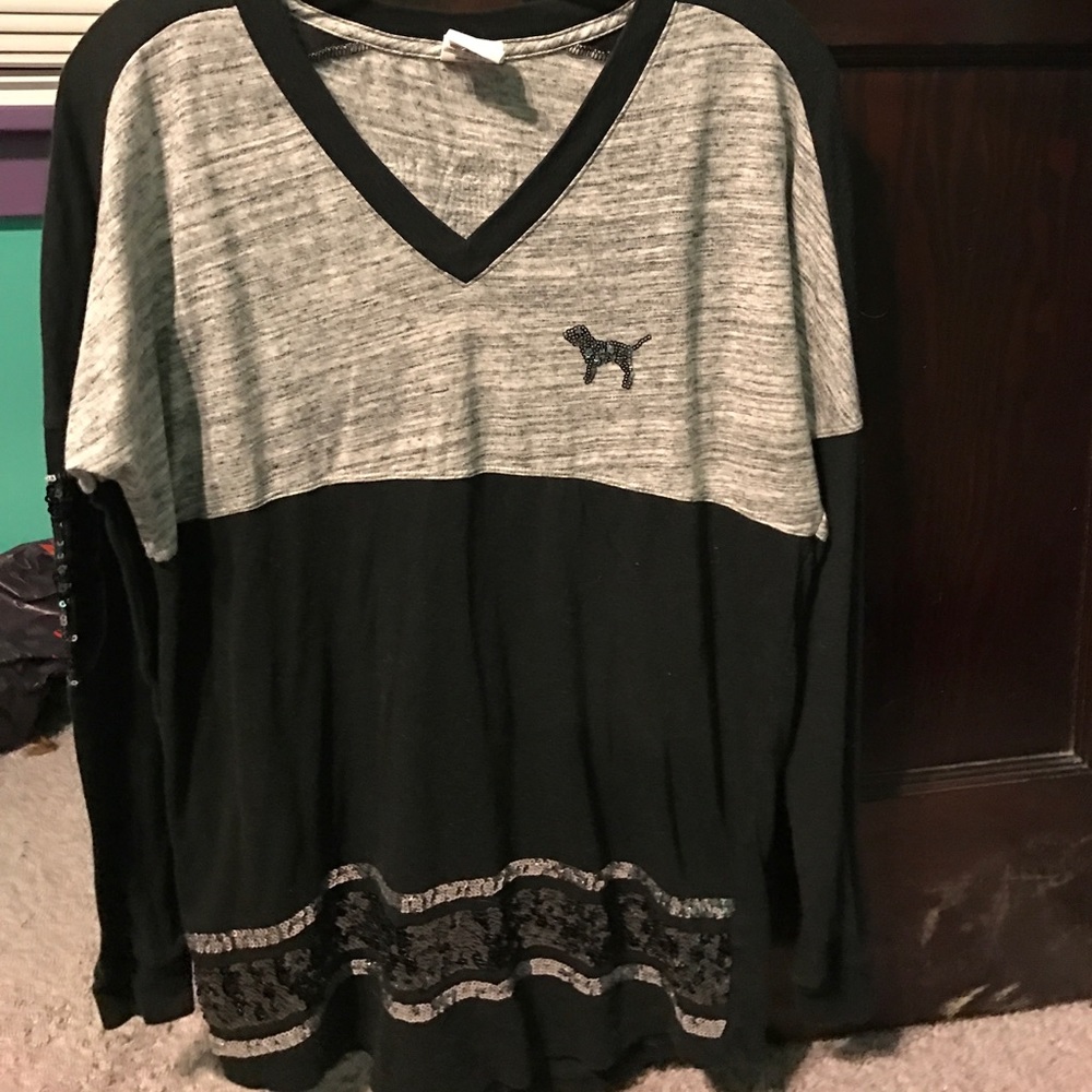 Pink® long sleeve v-neck