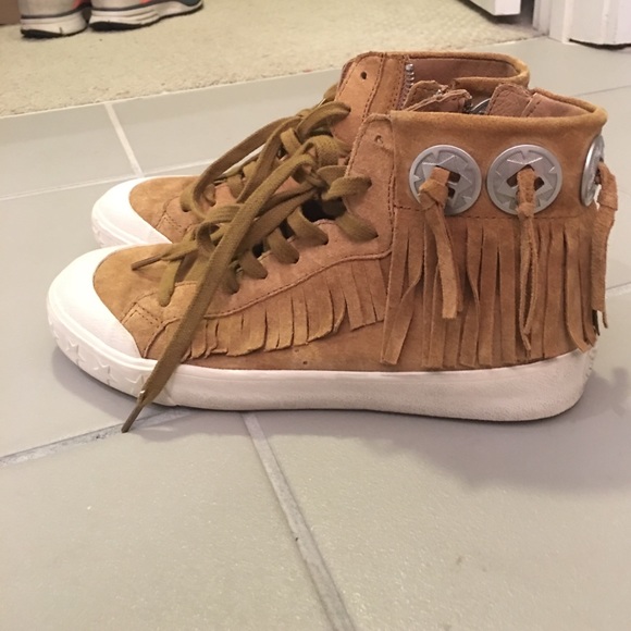 Ash Shoes - Ash "Marlow" Fringe Suede High-top Sneakers