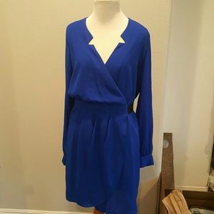 Cobalt blue long sleeve dress