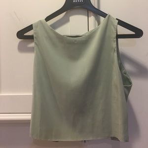 Alice and Olivia Mint Green Crop Top