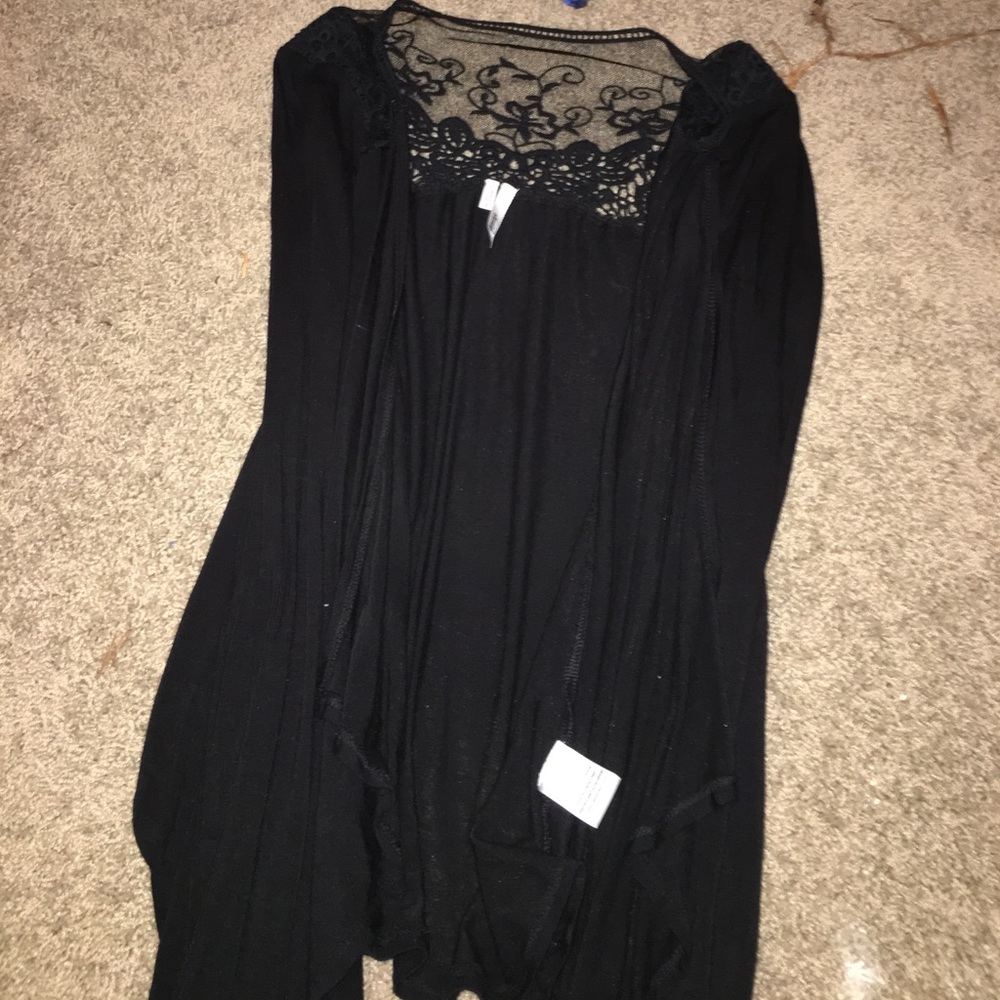 Black cardigan