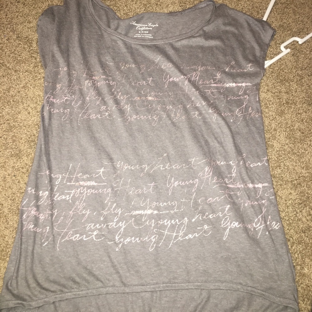 AE Grey graphics tee