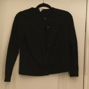 Black, Button-Up Sweater