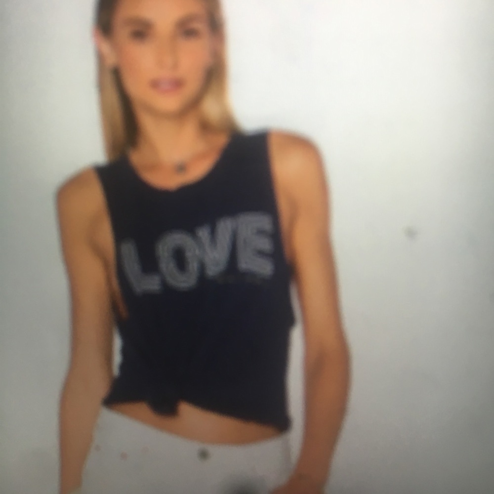 Spiritual gangster tank top love blue yoga new  m