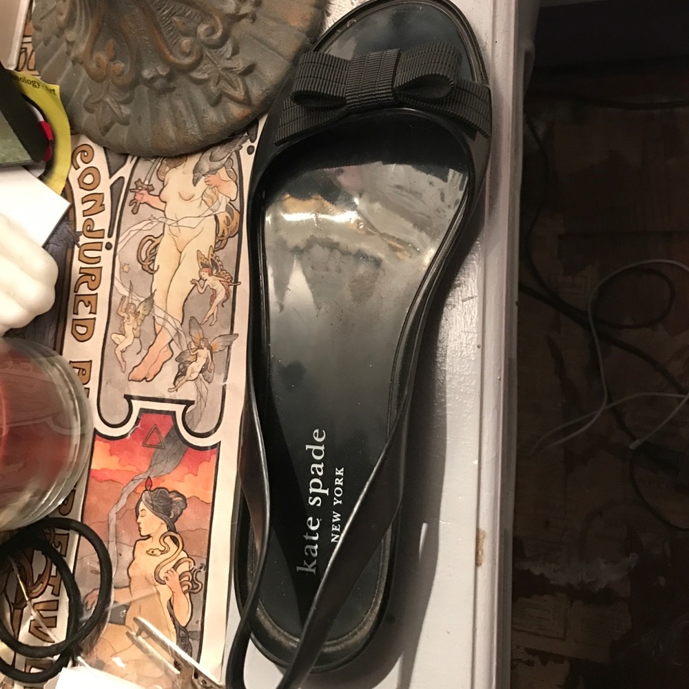 Kate spade jelly sling back bow sandals