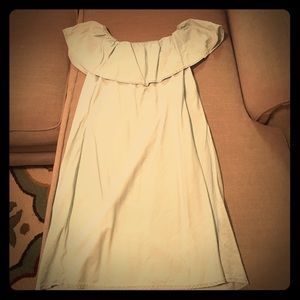 Off the Shoulder Chambray Dress