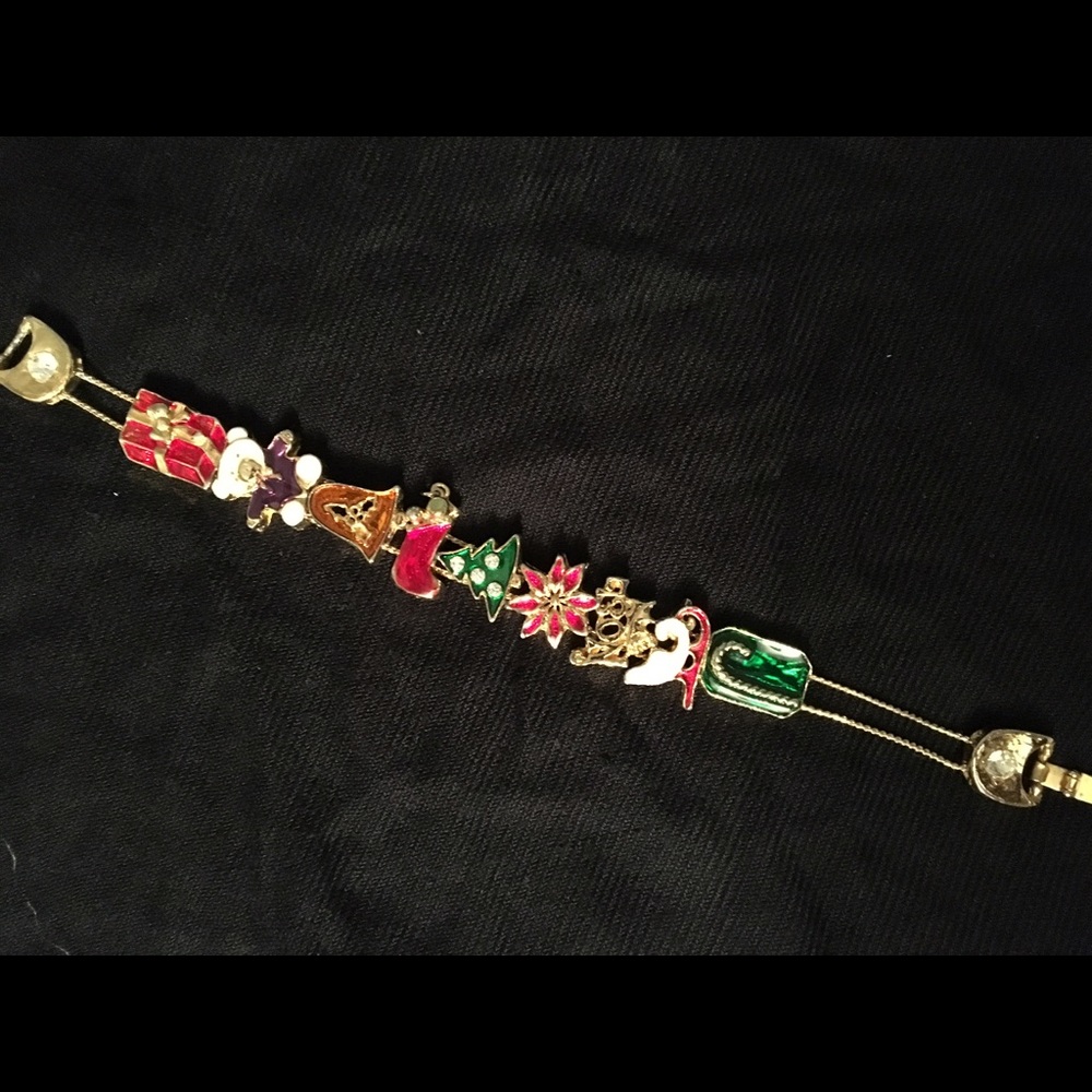 Gold tone Christmas Bracelet