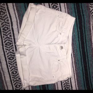 AEO white midi shorts