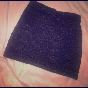 Rose gold glittery skirt