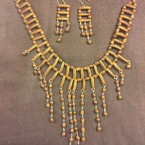 Jewelry necklace and matching earrings