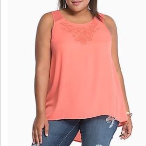 NWOT Torrid coral tank top size 2 NEVER WORN