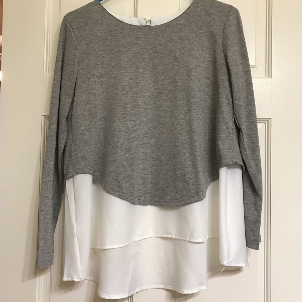Long Sleeve Layered Blouse