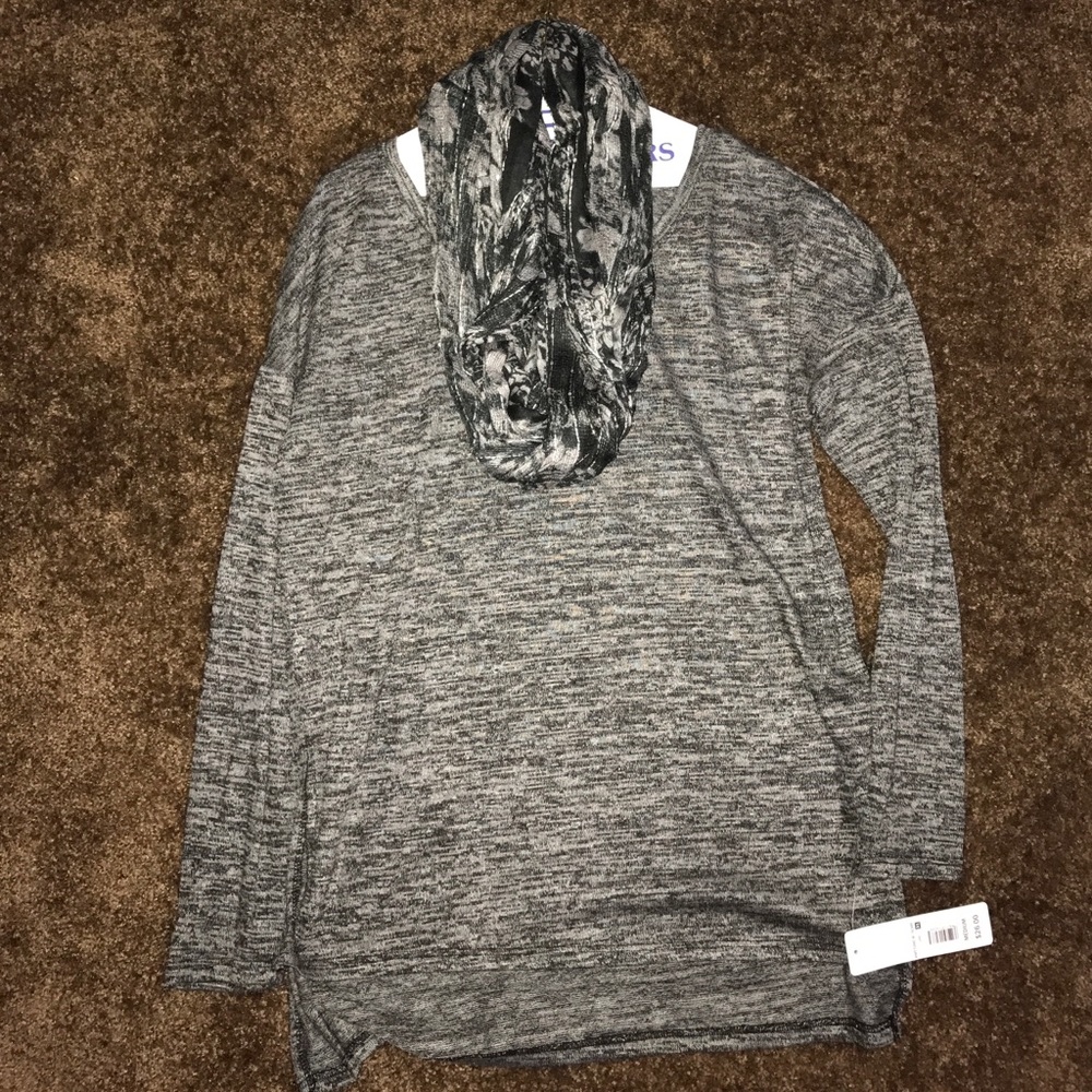 Sweater/ blouse with scarf