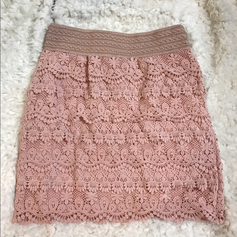 Pink Lace Skirt